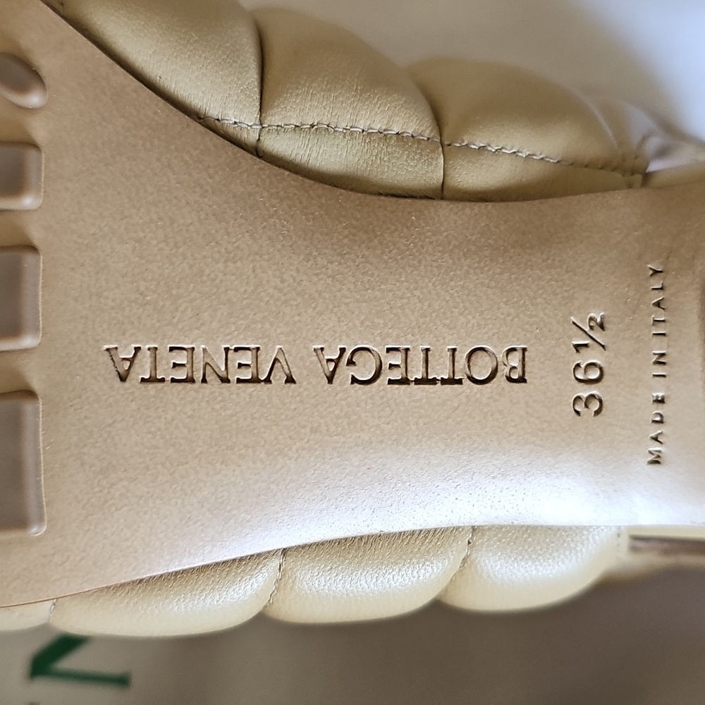 Bottega Veneta Beige Quilted Slingback Heels, Size 36.5/US 6.5 - Picture 6 of 6